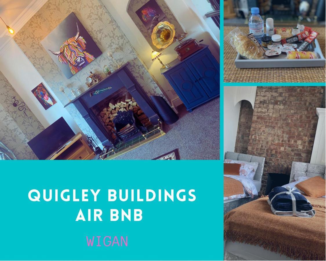 Quigley Buildings - Stylish Entire 2 Bed House Sleeps 5 Wigan - Private Garden - Free Parking - Wifi - Secure Garden Apartment ภายนอก รูปภาพ